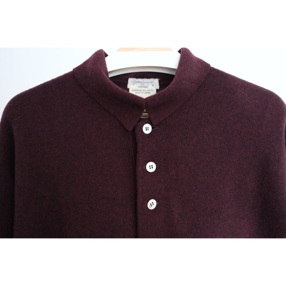 Yohji Yamamoto - Early Era [1984-91] Wool Oversized Collar-Stand Knit Po… - Picture 4 of 15